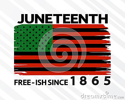 Juneteenth 1865 poster. American holiday Freedom (Jubilee, Cel-Liberation) Day concept. Vector Illustration